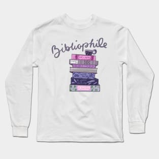 Bibliophile Book Stack Long Sleeve T-Shirt